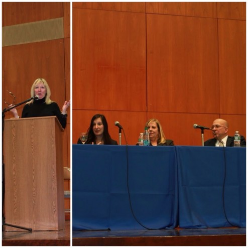 Action shots of our panel discussion! (From L to R) Moderator, Kathleen Ellis, followed by panelists, Vanessa Marling, Elaine Rizzo, and Henry Amoroso.