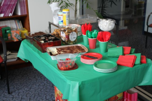 Just a fraction of the food that all were able to enjoy! Photo courtesy of Mike Reuter