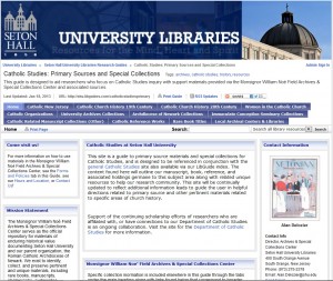 Catholic Studies LibGuide