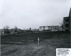 Addition to Boland Hall- progress of construction, 1965.