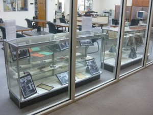 Leonard Dreyfuss materials on display in the Archives Reading Room