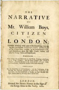 The narrative of Mr. William Boys, citizen of London