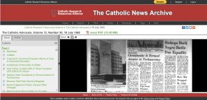 Screenshot of Catholic News Archives