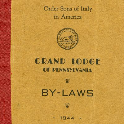 By-Laws for the Order Sons of Italy, 1944.