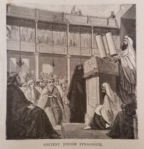 Ancient Jewish Synagogue New Devotional and Practical Pictorial Family Bible. Philadelphia, PA: The National Publishing Co. and Jones Brothers & Co., 1879, pg. 17. Courtesy of The Department of Archives and Special Collections