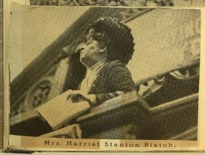 Image of Blatch giving a speech in Union Square, NYC