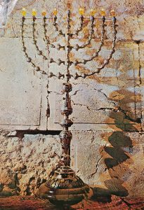 hanukkiah at the Western Wall