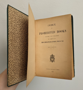 Image showing the title page of the Index of Prohibited Books