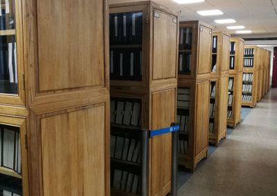 Ancient books stored in camphorwood book shelves