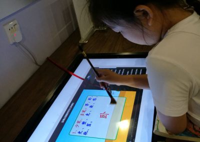 Practicing calligraphy on the screen
