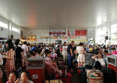 A waiting room in the railway station in Jiaxing, Zhejiang Province