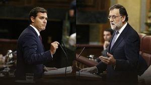 (L) Pedro Sánchez (R) Mariano Rajoy