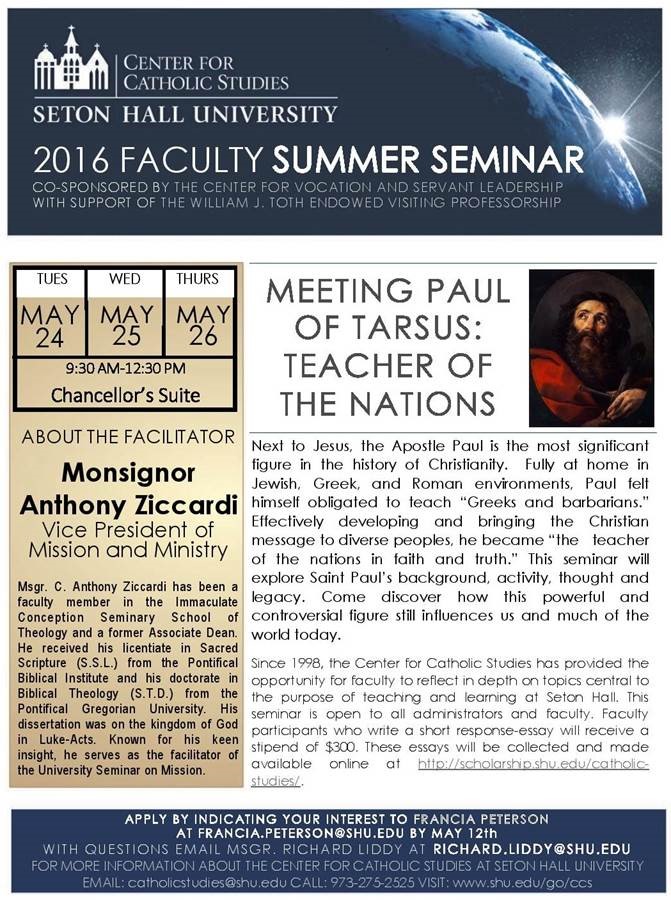 Faculty Summer Seminar