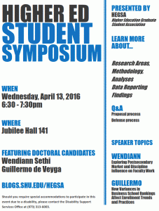 HIGHER ED STUDENT SYMPOSIUM