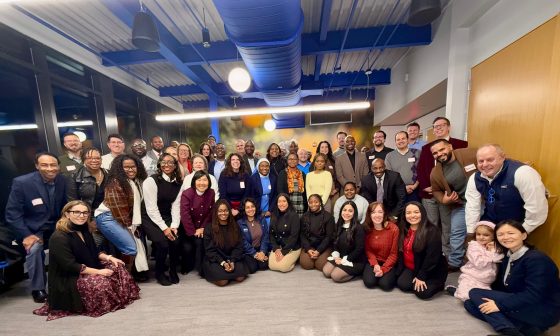 HRED Holiday Gathering with professors and students in the graduate MA, Ed.D., and Ph.D. programs