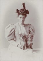 Edith with her dogs 