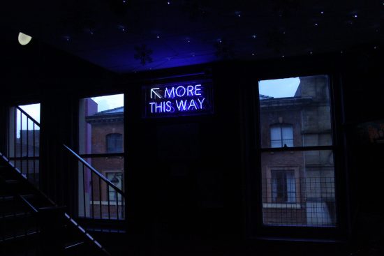 More this way sign