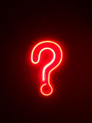 Glow in the dark question mark 