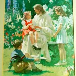 I had this poster in my room for years growing up. It was easy to imagine myself as the little girl on the lap of the risen Christ.