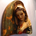 One of my favorite Marian images in our home, salvaged from the basement of an old church. 