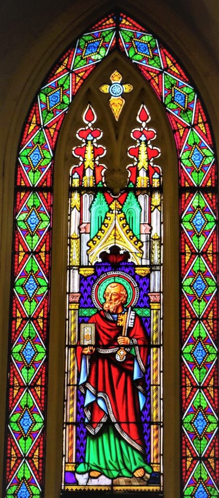 St. Peter stained glass window