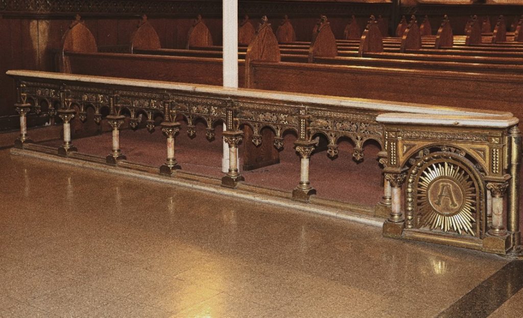 Altar rail detail.