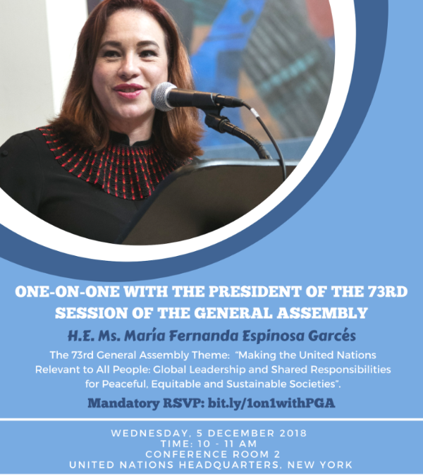 One-On-One With H.E. Ms. Maria Fernanda Espinosa Garces