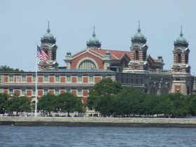 The facility on Ellis Island, in New York harbor, where enemy nationals are being detained