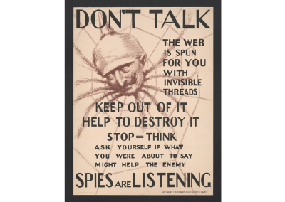 Don’t talk, the web is spun for you with invisible threads
