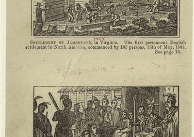 Settlement of Jamestown, in Virginia; Pocahontas Saving Capt. Smith