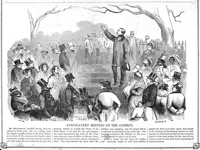Anti-Slavery Meeting on the Boston Common