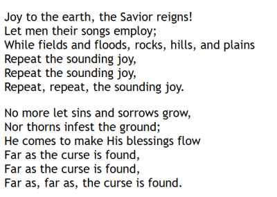 “Joy to the World” Song