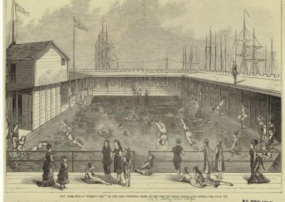 New York City – “Women’s Day” at the free swimming bath at the foot of Fifth Street, East River