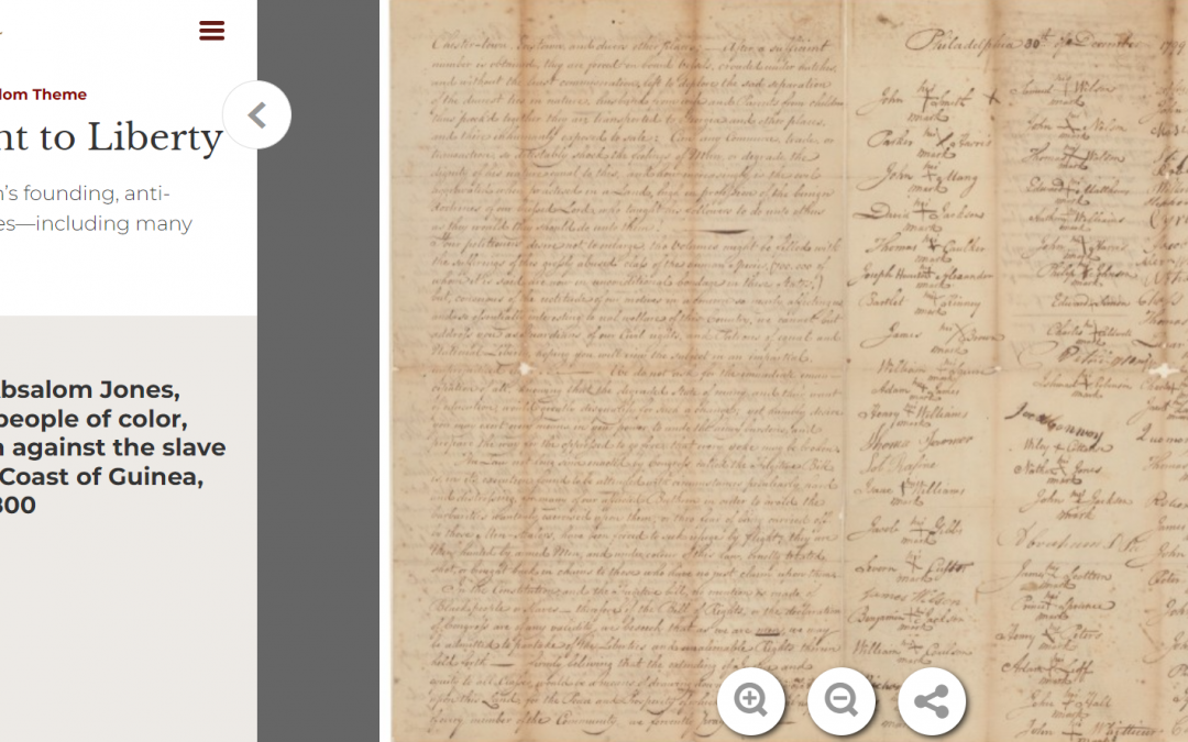 Absalom Jones: Petition to Congress on the Fugitive Slave Act