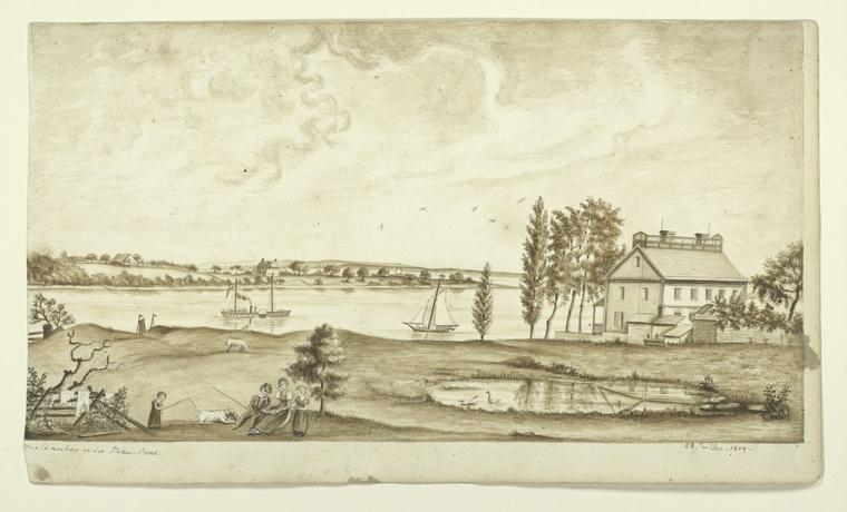 Vue d’amboy et du steam-boat