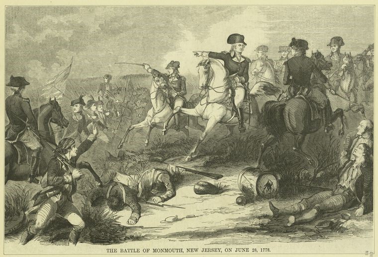The Battle of Monmouth, New Jersey, on June 28, 1778