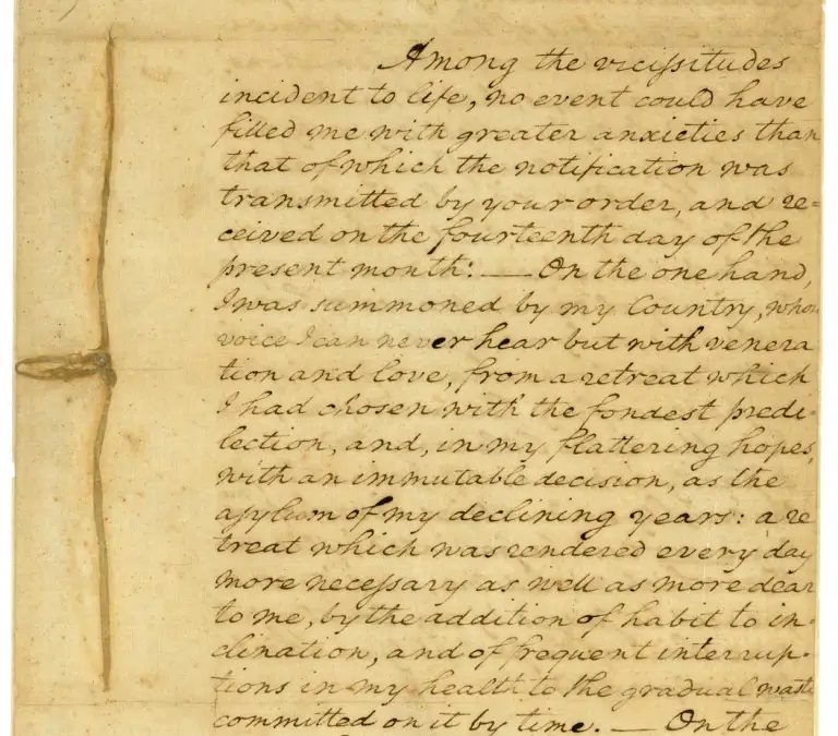 Washington’s First Inaugural Address