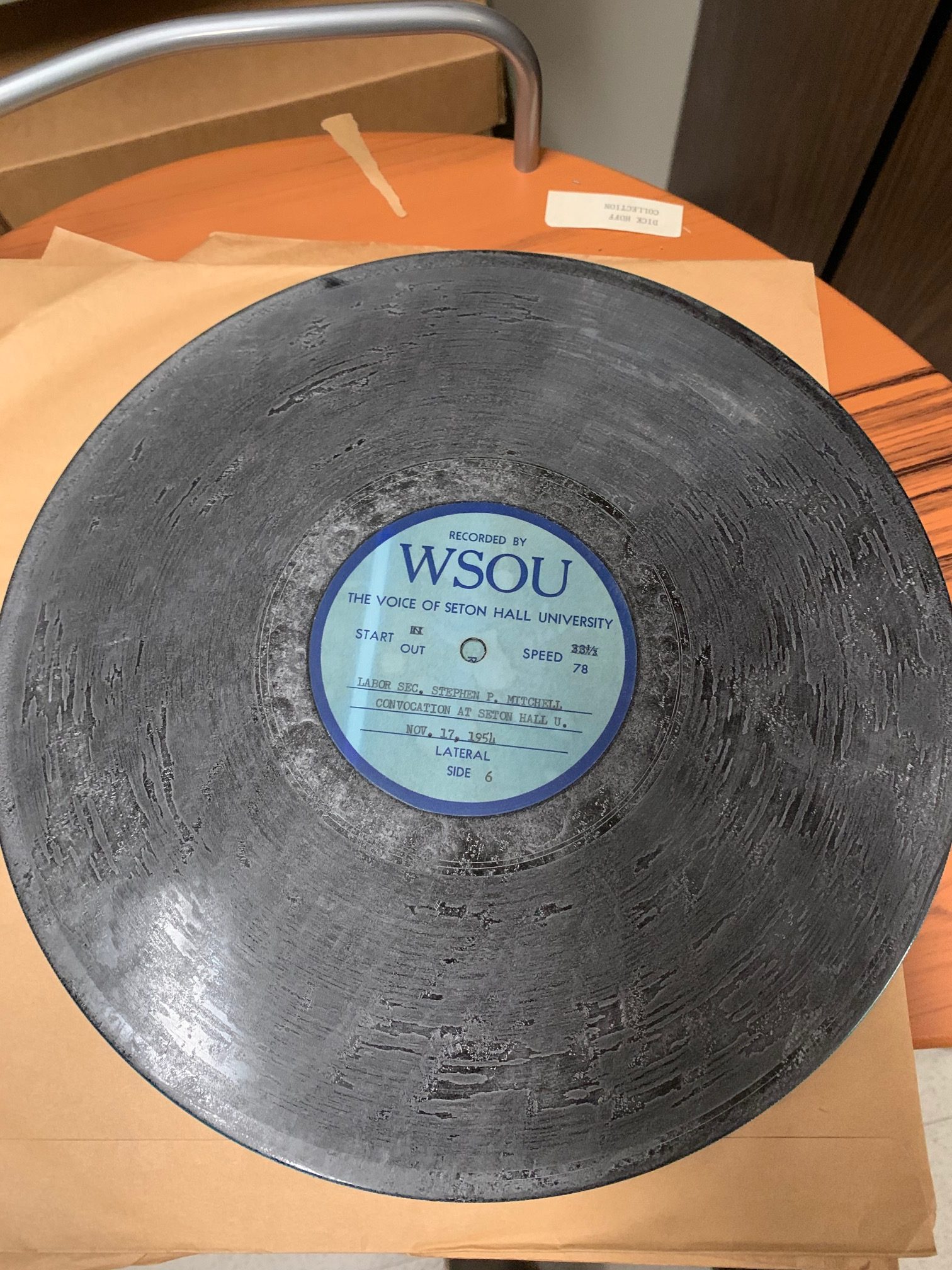 photo of damaged record