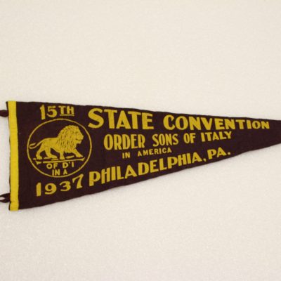 Image of a Order Sons of Italy pennant.