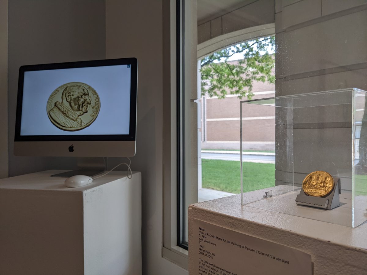 Image of the medal display in the Walsh Gallery.