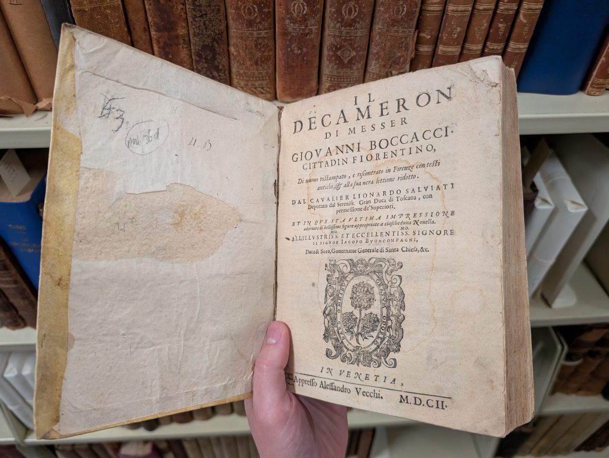 Title page of Il Decameron