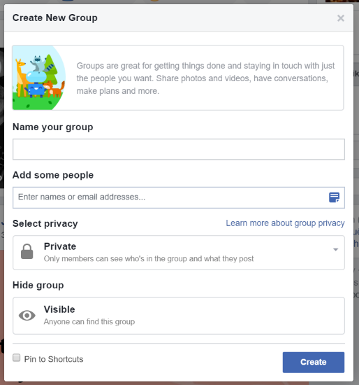 Create A Facebook Group