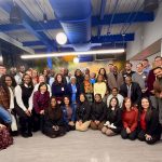 HRED Holiday Gathering with professors and students in the graduate MA, Ed.D., and Ph.D. programs