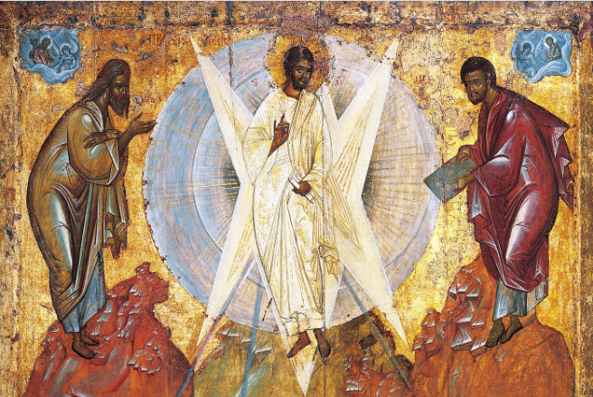 "The Saviour's Transfiguration," icon. Ab. 1403, State Tretyakov Gallery, Moscow. Author unknown (until recently it was believed that the icon was painted by Theophanes the Greek)