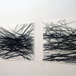 Jones and Roa, Tephra Drawings, charcoal on paper, 24” x 36”, 2011