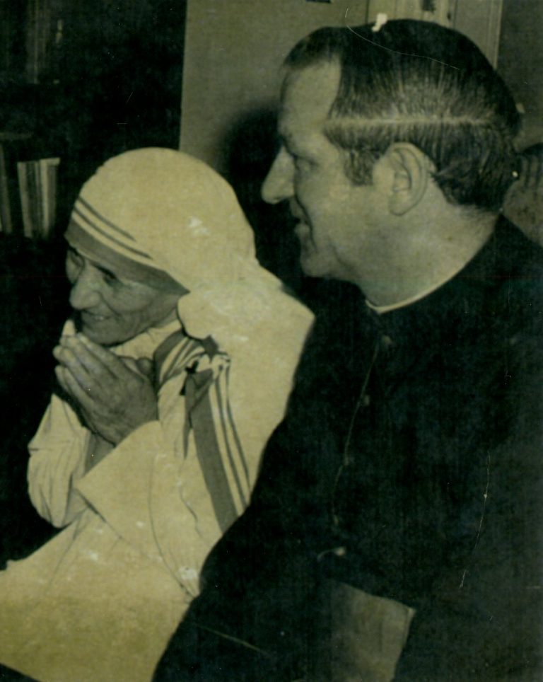 Monsignor Seymour with Mother Teresa of Calcutta, c. 1981