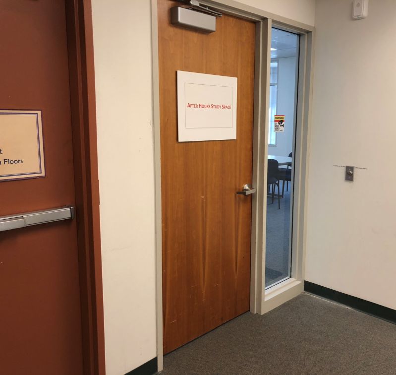 Photo of After Hours Study Space door