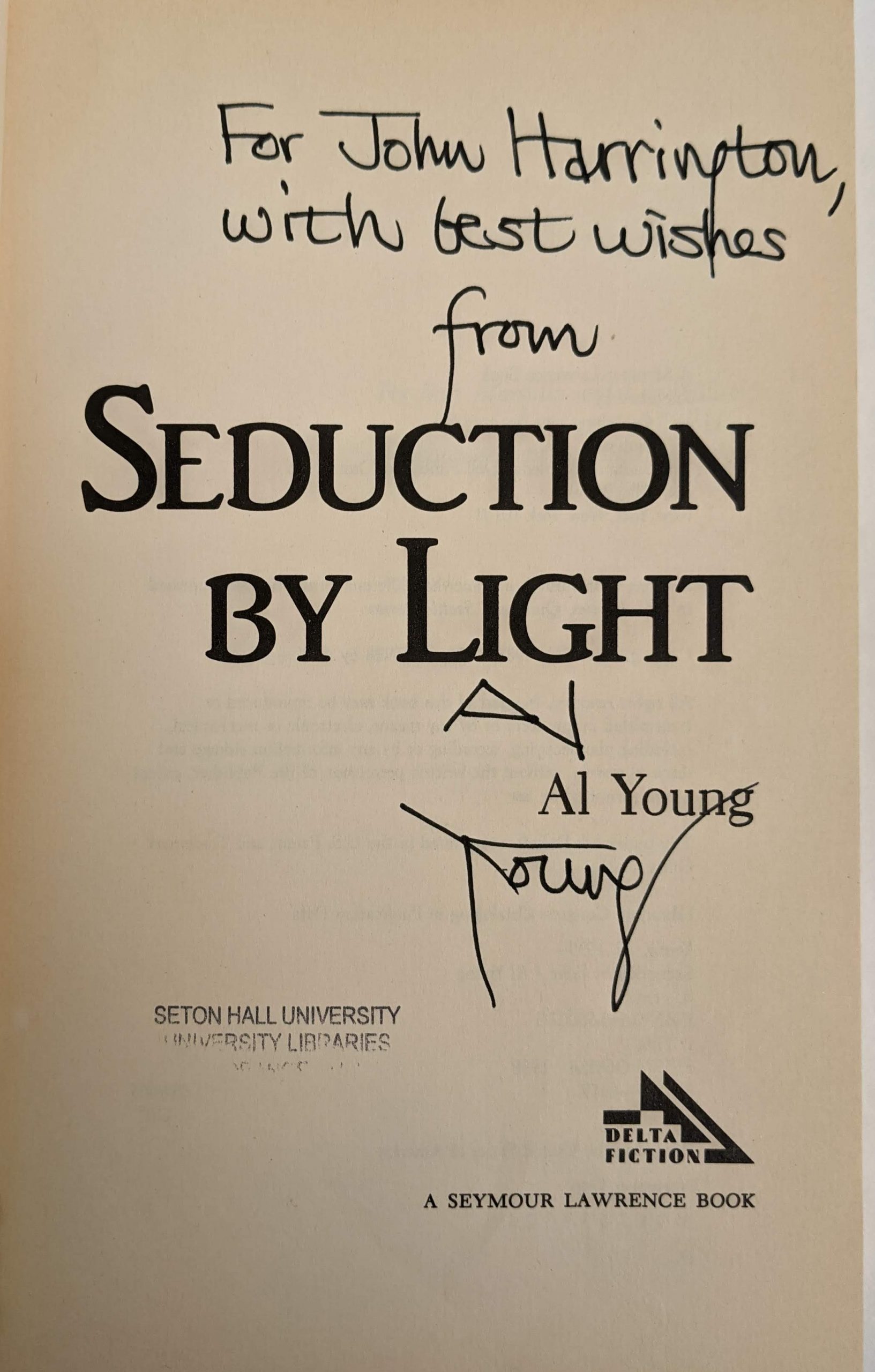 Al Young Inscription Page