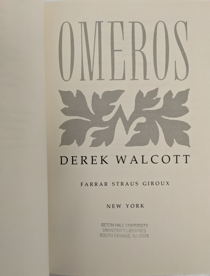Derek Walcott Inscription Page 3