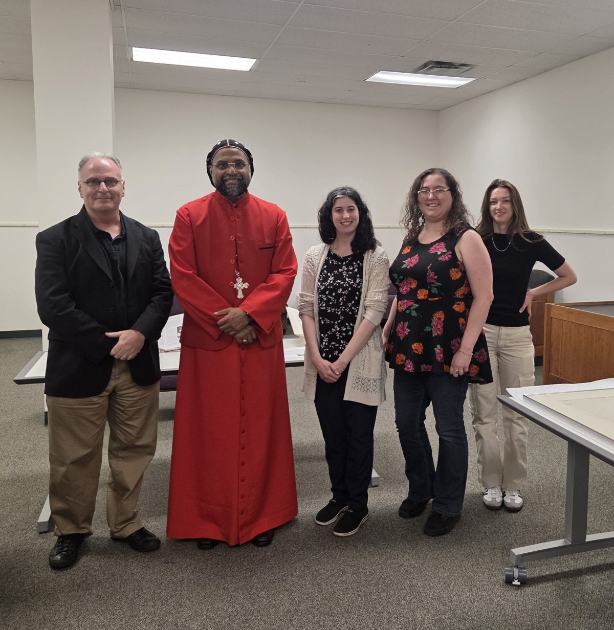 Orthodox Bishop Visits Walsh Library During Summer Break